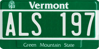 VT license plate ALS197