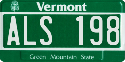 VT license plate ALS198
