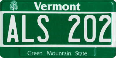 VT license plate ALS202