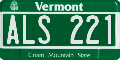 VT license plate ALS221