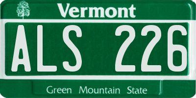 VT license plate ALS226