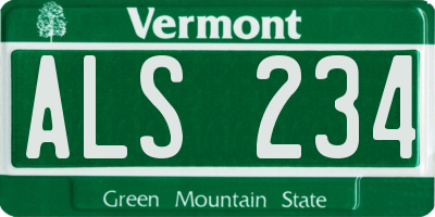 VT license plate ALS234