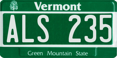 VT license plate ALS235