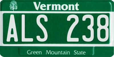 VT license plate ALS238