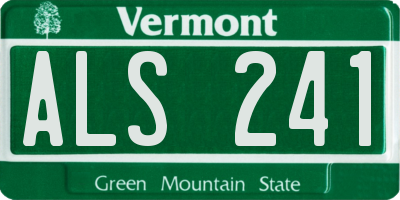 VT license plate ALS241