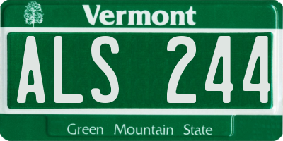 VT license plate ALS244