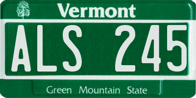 VT license plate ALS245
