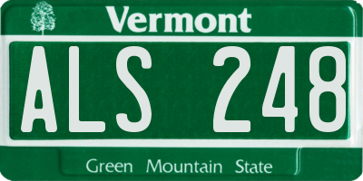 VT license plate ALS248