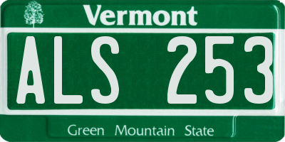 VT license plate ALS253