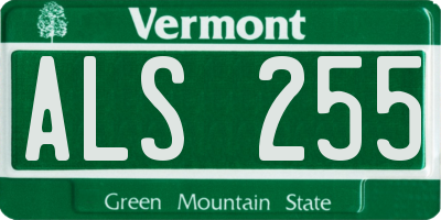 VT license plate ALS255