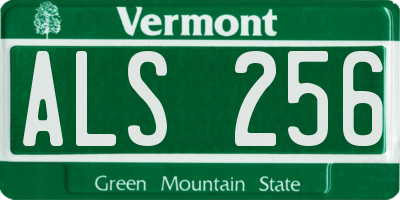 VT license plate ALS256