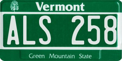 VT license plate ALS258