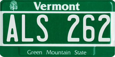 VT license plate ALS262