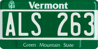 VT license plate ALS263