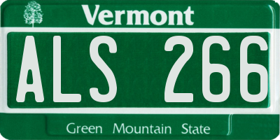 VT license plate ALS266