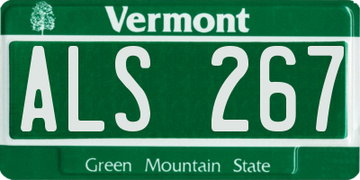 VT license plate ALS267