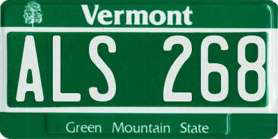 VT license plate ALS268