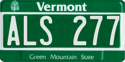 VT license plate ALS277