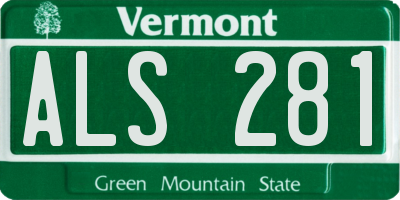 VT license plate ALS281