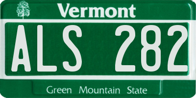 VT license plate ALS282