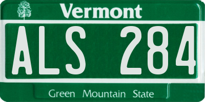 VT license plate ALS284