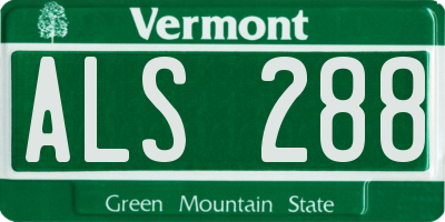 VT license plate ALS288
