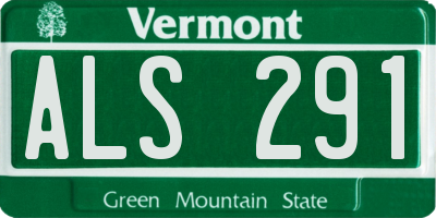 VT license plate ALS291