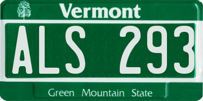 VT license plate ALS293