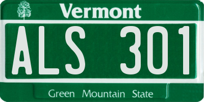 VT license plate ALS301