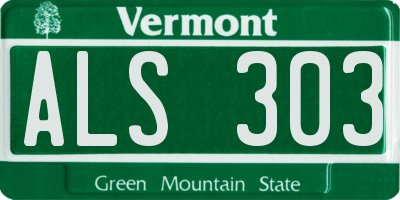VT license plate ALS303