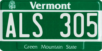 VT license plate ALS305