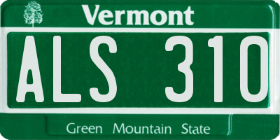 VT license plate ALS310