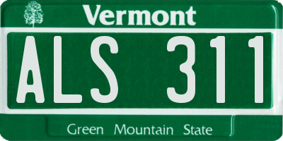 VT license plate ALS311