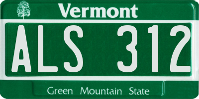 VT license plate ALS312