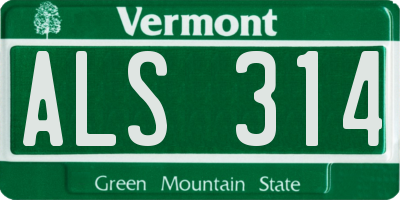 VT license plate ALS314