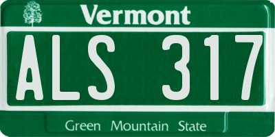 VT license plate ALS317