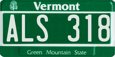 VT license plate ALS318