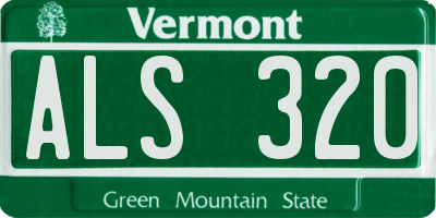 VT license plate ALS320