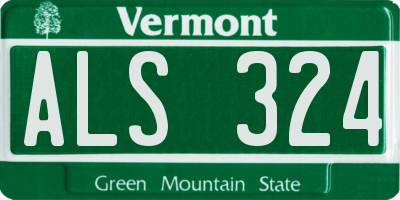 VT license plate ALS324