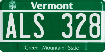 VT license plate ALS328