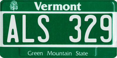 VT license plate ALS329