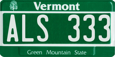 VT license plate ALS333