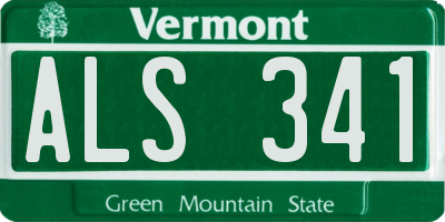 VT license plate ALS341