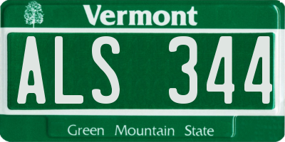 VT license plate ALS344