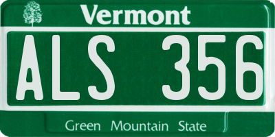 VT license plate ALS356