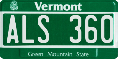 VT license plate ALS360