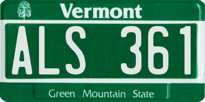 VT license plate ALS361