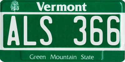 VT license plate ALS366