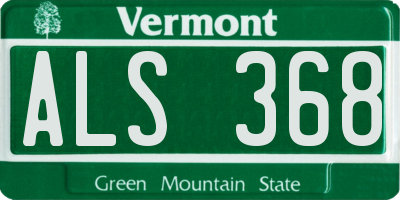 VT license plate ALS368