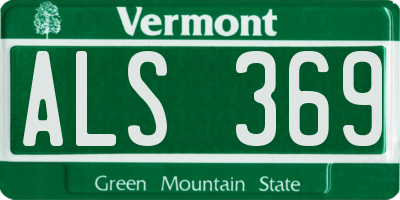VT license plate ALS369